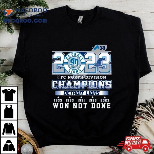 Detroit Lions Nfl 2023 Nfc North Division Champions Shirt