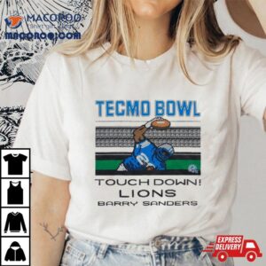 Detroit Lions Video Game Tecmo Bowl Lions Barry Sanders Tshirt