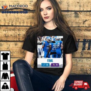 Detroit Lions Win Minnesota Vikings Nfc North Champions Final Score Tshirt