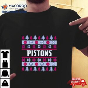 Detroit Pistons Holiday Ugly Christmas Tshirt