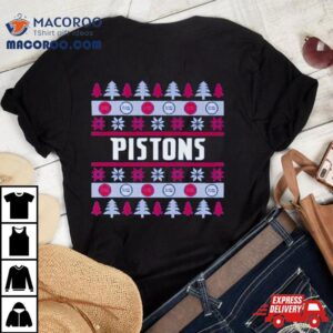 Detroit Pistons Holiday Ugly Christmas Tshirt