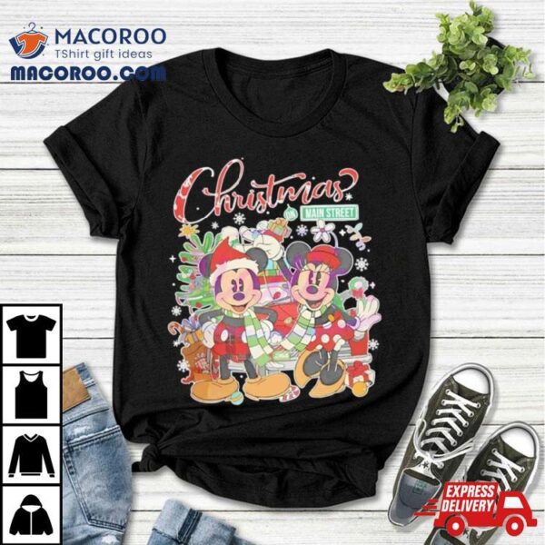 Disney Mickey And Minnie Christmas On Main Shirt