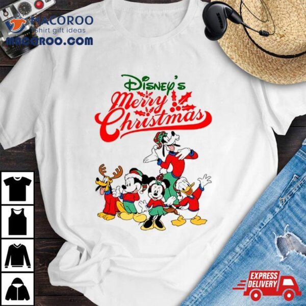 Disney’s Merry Christmas Mickey Minnie T Shirt