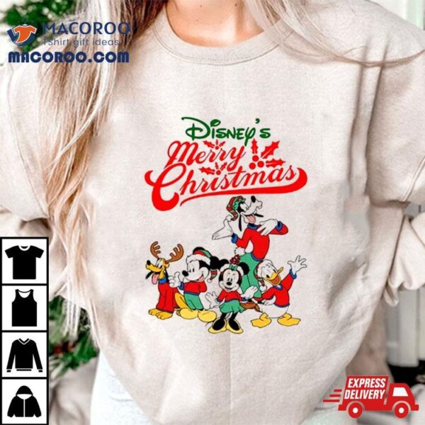 Disney’s Merry Christmas Mickey Minnie T Shirt