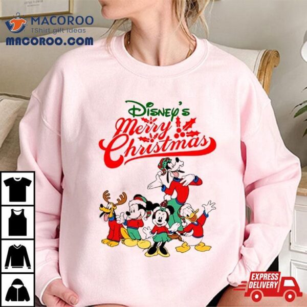 Disney’s Merry Christmas Mickey Minnie T Shirt