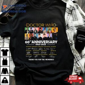 Doctor Who Th Anniversary Thank You For The Memories Signatures Tshirt