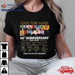 Doctor Who Th Anniversary Thank You For The Memories Signatures Tshirt