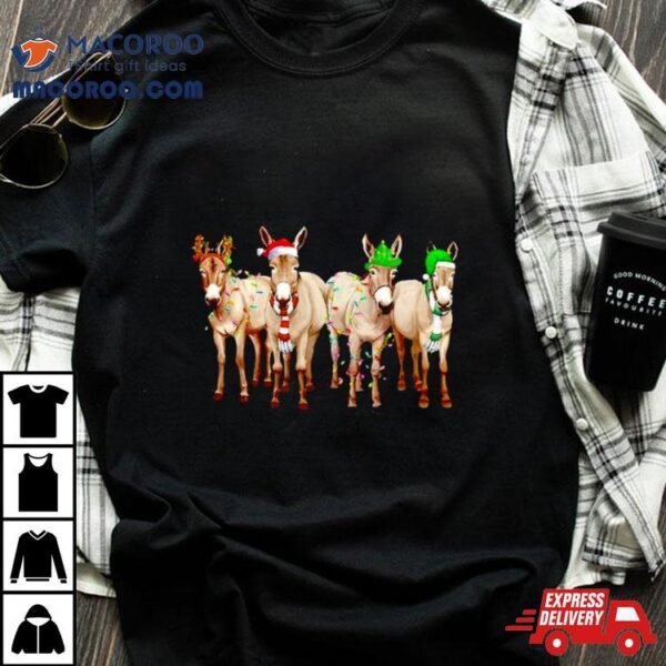 Donkey Merry Christmas Lights Shirt