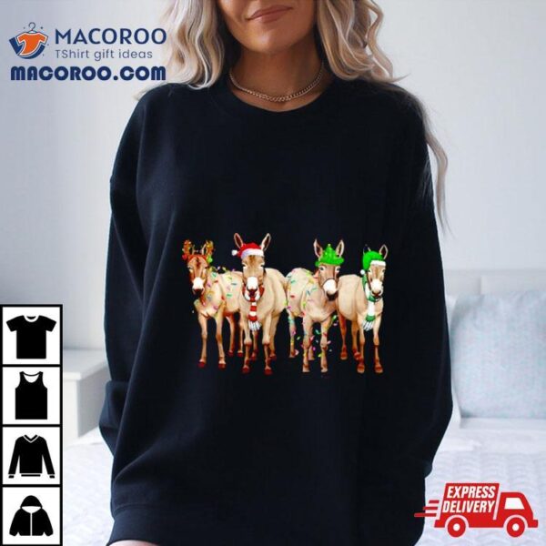 Donkey Merry Christmas Lights Shirt