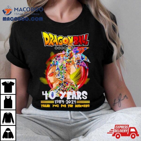 Dragon Ball 40 Years 1984 2024 Thank You For The Memories Graphic Shirt