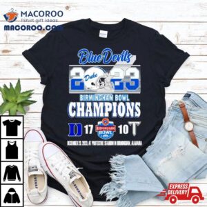 Duke Blue Devils Victory Troy Trojans Birmingham Bowl Champions Final Score Tshirt