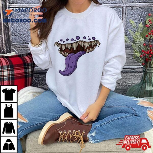 Dungeons And Dragons Mimic Mouth Print Shirt