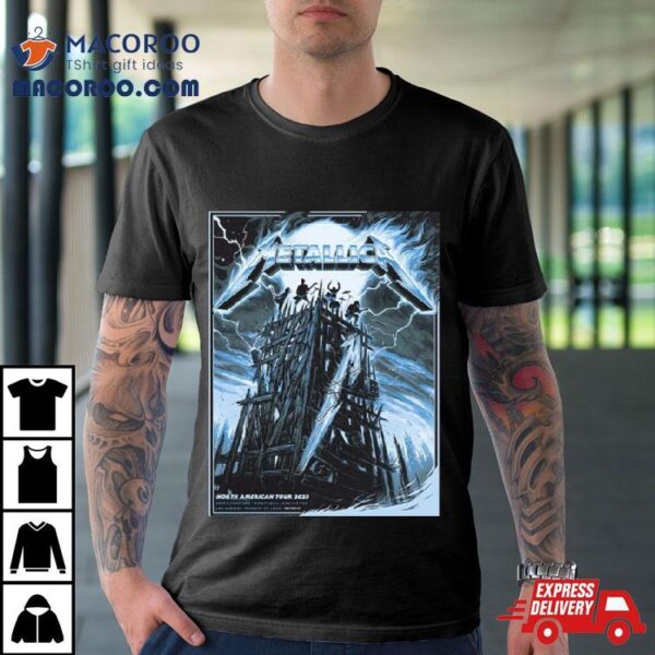 Exclusive Colorway Metallica North American Tour 2023 For M72 Detroit 9 And 12 November At Ford Field Michigan T Shirt