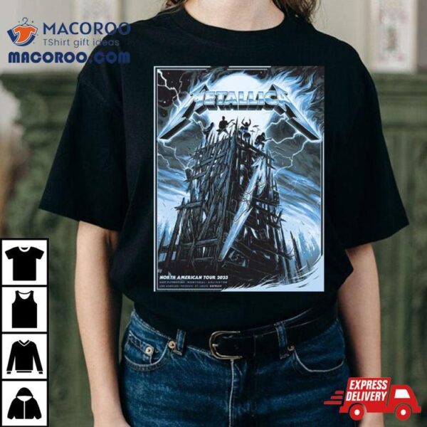 Exclusive Colorway Metallica North American Tour 2023 For M72 Detroit 9 And 12 November At Ford Field Michigan T Shirt