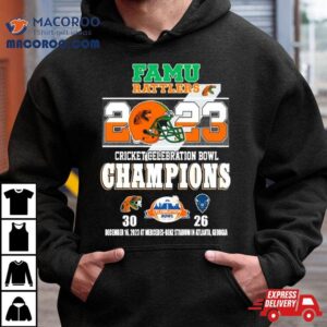 Famu Rattlers 2023 Cricket Celebration Bowl Champions Finals Score Shirt