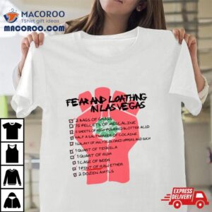 Fear And Loathing In Las Vegas Checklis Tshirt