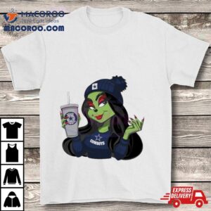 Female Grinch Dallas Cowboys Football Drink Coffee Tshirt