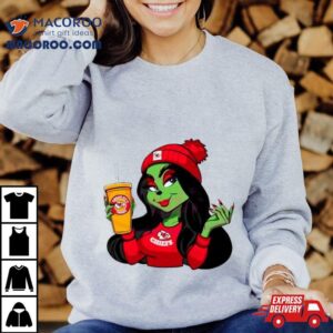 Female Grinch Kansas City Chiefs Football Team Tshirt