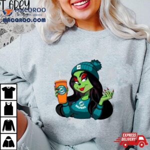 Female Grinch Miami Dolphins Football Team Tshirt