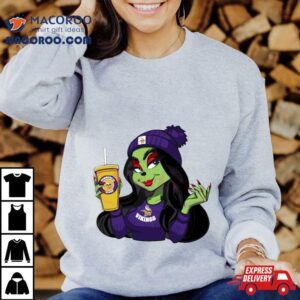 Female Grinch Minnesota Vikings Football Team  Shirt