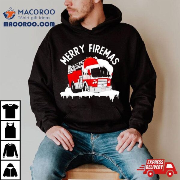 Fire Truck Merry Firemas Shirt