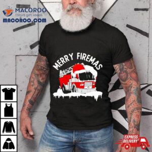 Fire Truck Merry Firemas Tshirt