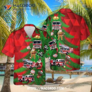 Firefighter Fire Truck Christmas Hawaiian Shirt