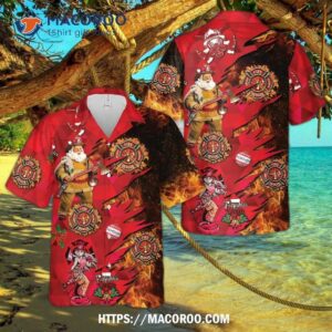 Firefighter Santa Christmas Hawaiian Shirt