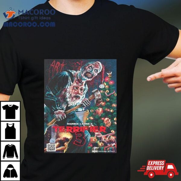 First Poster For Terrifier 3 By Damien Leone’s Christmas 2023 T Shirt