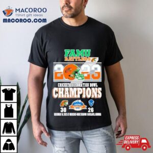 Florida A Amp M Win Howard Bison Cricket Celebration Bowl Champions Final Score Tshirt