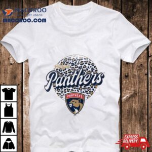 Florida Panthers Nhl Personalized Leopard Print Logo Tshirt
