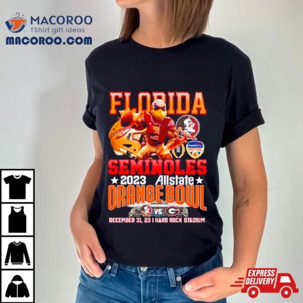 Florida Seminoles 2023 Allstate Orange Bowl December 31, 2023 Hard Rock Stadium Shirt