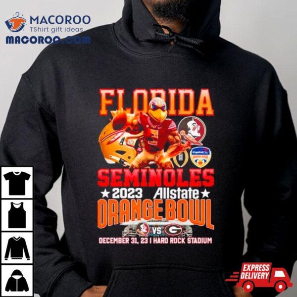 Florida Seminoles 2023 Allstate Orange Bowl December 31, 2023 Hard Rock Stadium Shirt