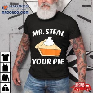 Funny Mr Steal Your Pie Thanksgiving Boys Toddlers Kids Tshirt