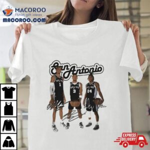 Gamechanger La San Antonio Spurs Signatures Tshirt