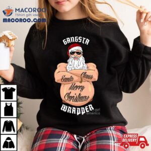 Gangsta Wrapper Merry Christmas Tshirt