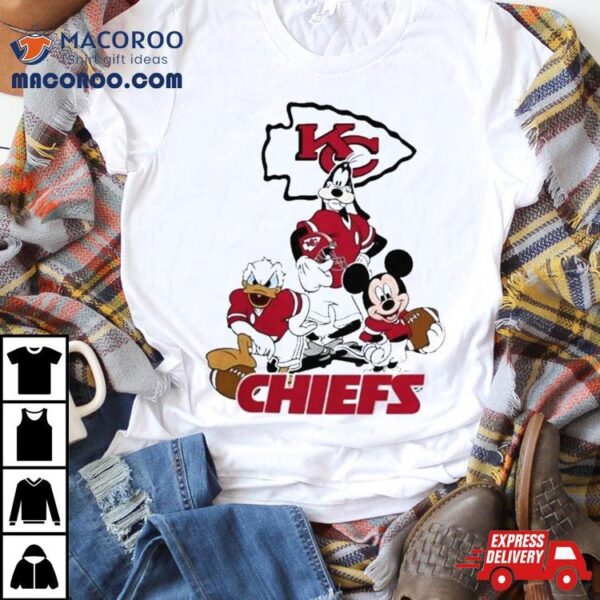 Gangster Mickey Mouse Nfl Kansas City Chiefs Football Players Logo Shirt