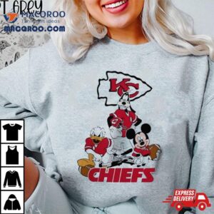 Gangster Mickey Mouse Nfl Kansas City Chiefs Football Players Logo Tshirt