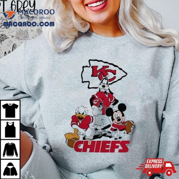 Gangster Mickey Mouse Nfl Kansas City Chiefs Football Players Logo Shirt