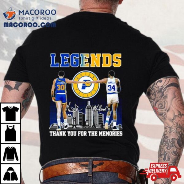 George Mcginnis Mel Daniels Legends Thank You For The Memories Basketball Shirt