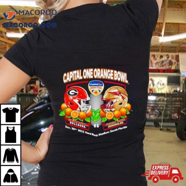 Georgia Bulldogs Vs Florida State Seminoles 2023 Capital One Orange Bowl Showdown T Shirt