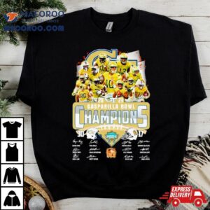 Georgia Tech Win Ucf Football Team Gasparilla Bowl Champions Score Signatures Tshirt