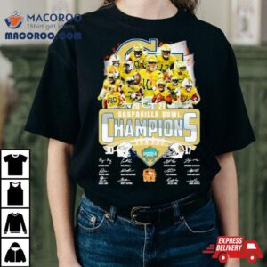 Georgia Tech Win Ucf Football Team Gasparilla Bowl Champions Score Signatures Tshirt