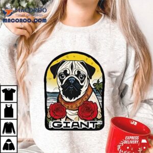 Giant Beard Pug T Shirt