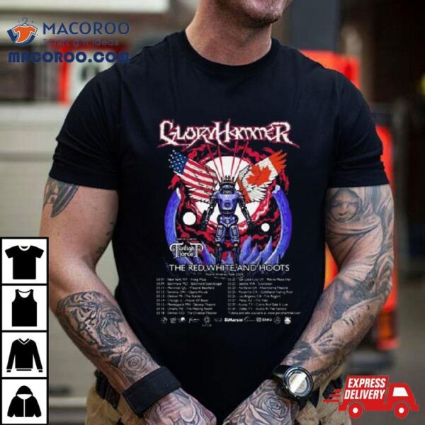 Gloryhammer The Red White And Hoots Us Tour 2024 T Shirt