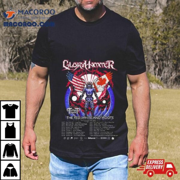 Gloryhammer The Red White And Hoots Us Tour 2024 T Shirt