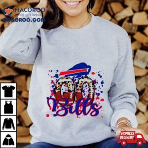 Go Bills Leopard Pattern Football Tshirt