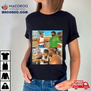 Grand Theft Auto San Andreas To Grand Theft Auto Graphics Evolution Gang Handshake Scenes Tshirt