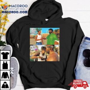 Grand Theft Auto San Andreas To Grand Theft Auto Graphics Evolution Gang Handshake Scenes Tshirt