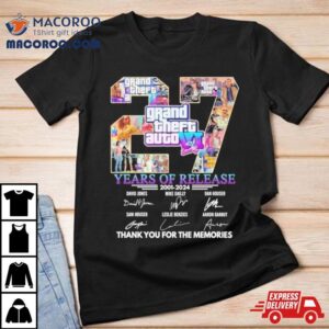 Grand Theft Auto Vi Years Of Release Thank You For The Memories Tshirt